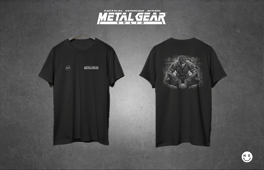 T-shirt mockup with tactical graphic design on dark tee