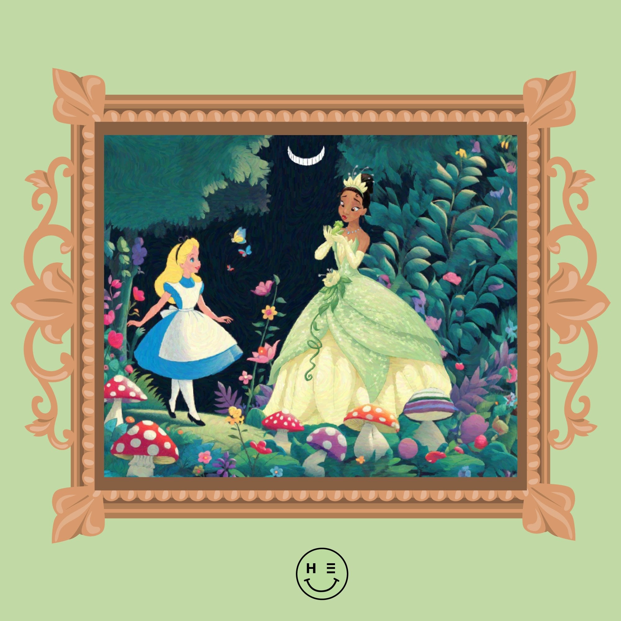 Princesses — vibrant character painting with rich colors and expressive figures
